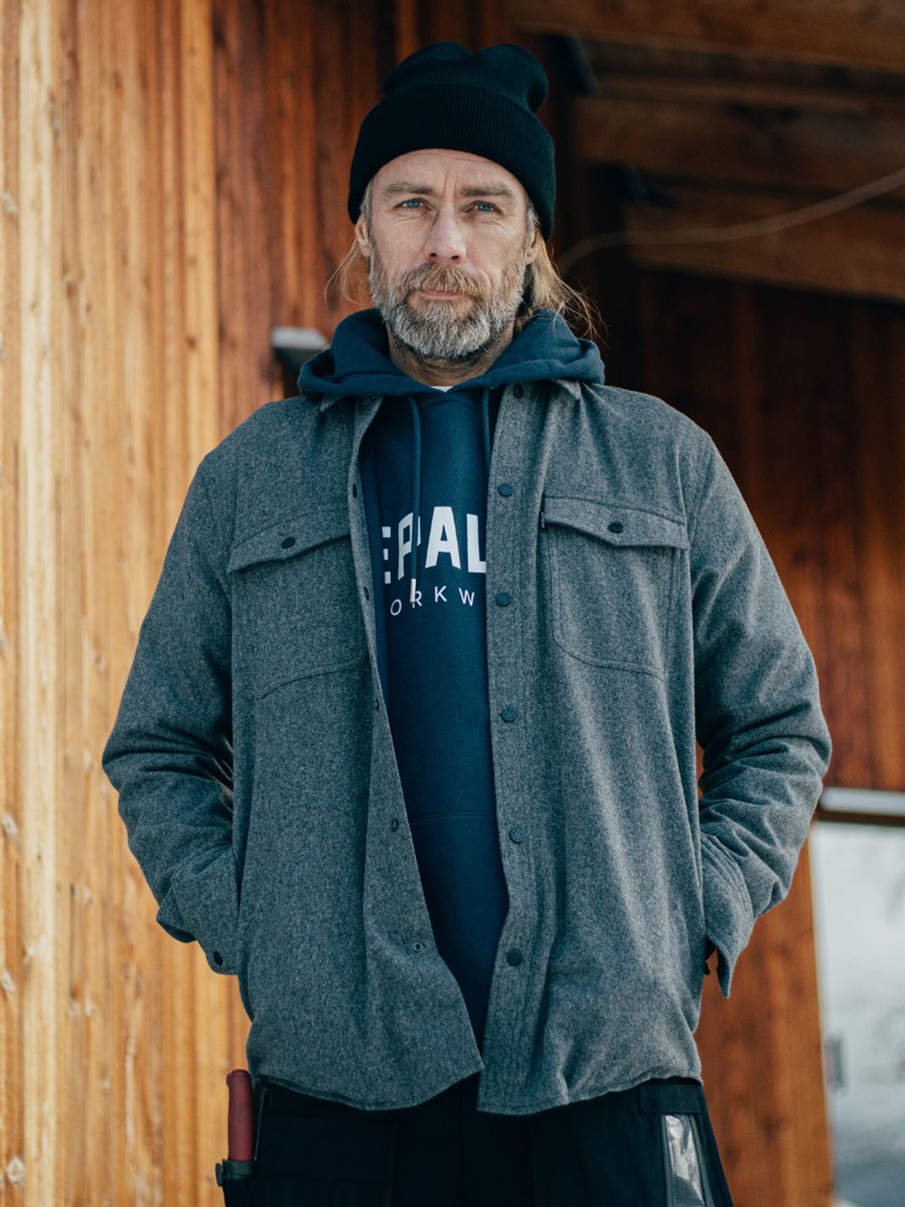 Photo of Midpoint L/S Over Shirt, Grey Melange