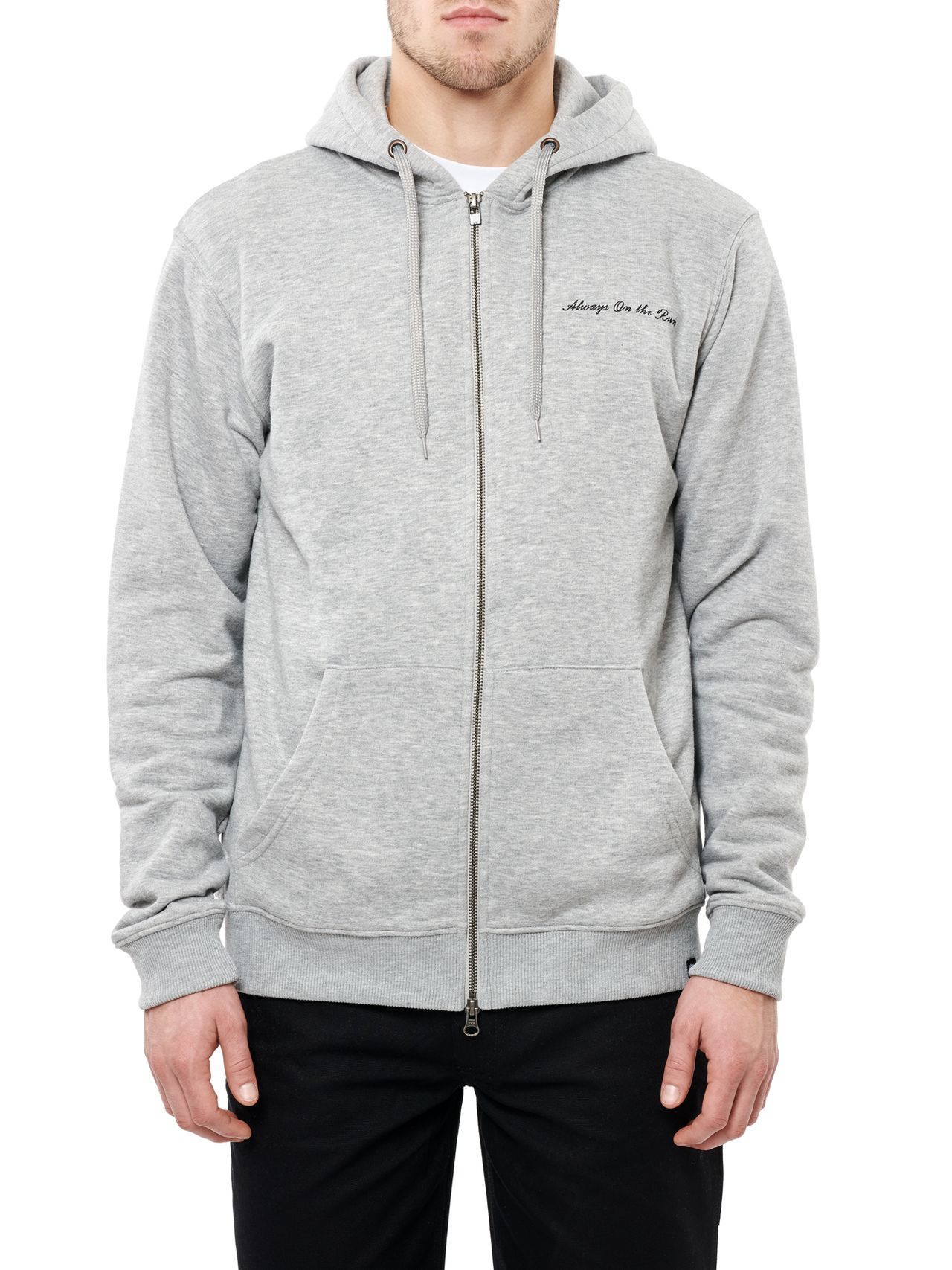 Photo of On the Run Zip Hooded Sweatshirt, Grey Melange