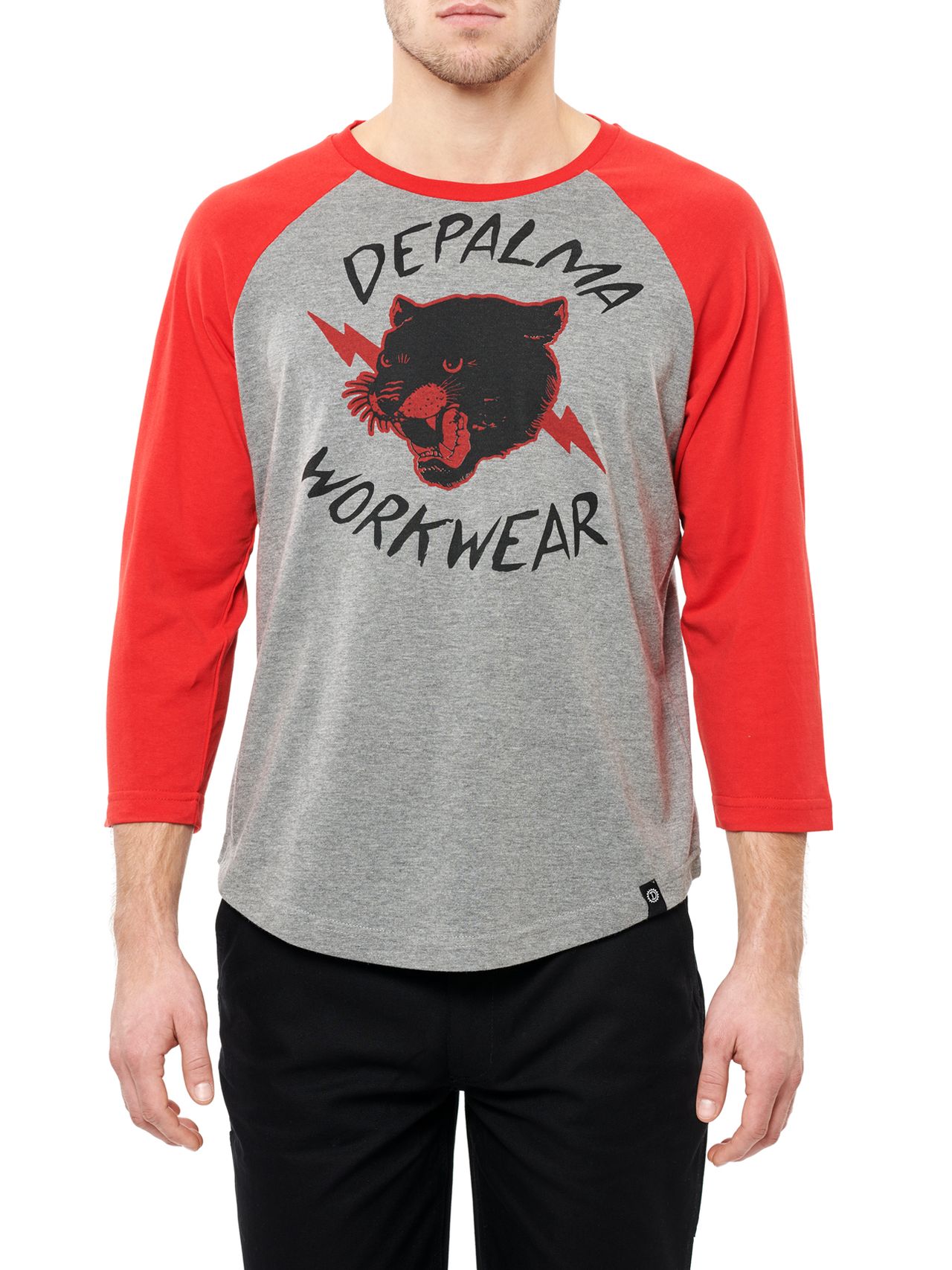 Photo of Wildcat 3/4 Raglan T-shirt, Grey Melange