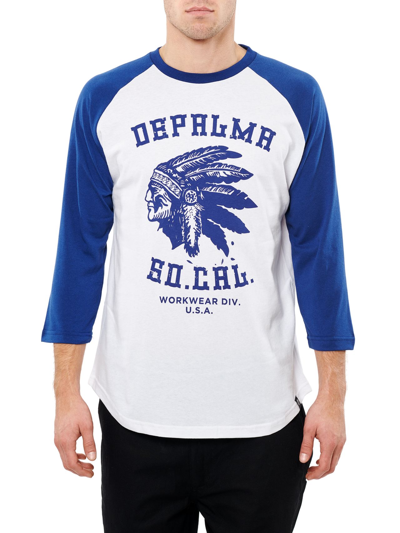 Photo of Nothing Man 3/4 Raglan T-shirt, White