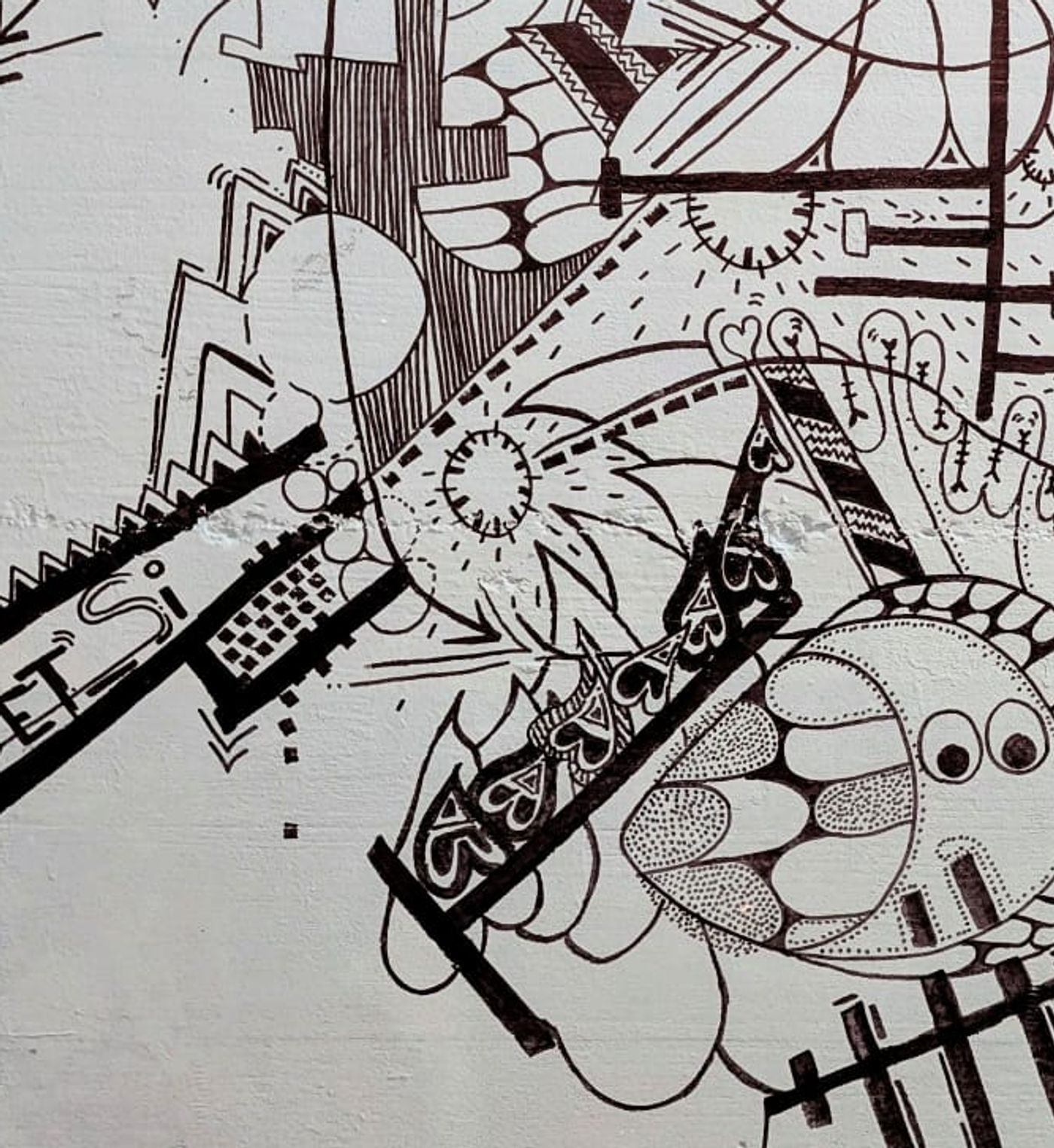 Fresque murale verticale — détail 3