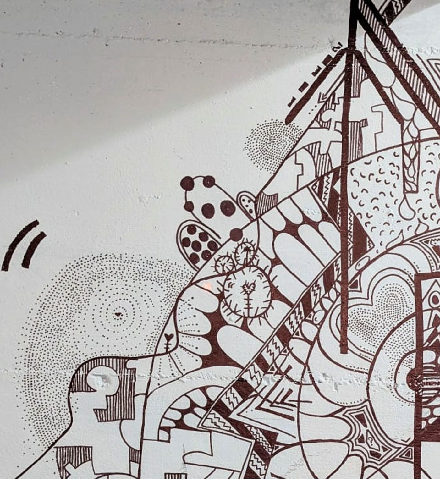 Fresque murale verticale — détail 1