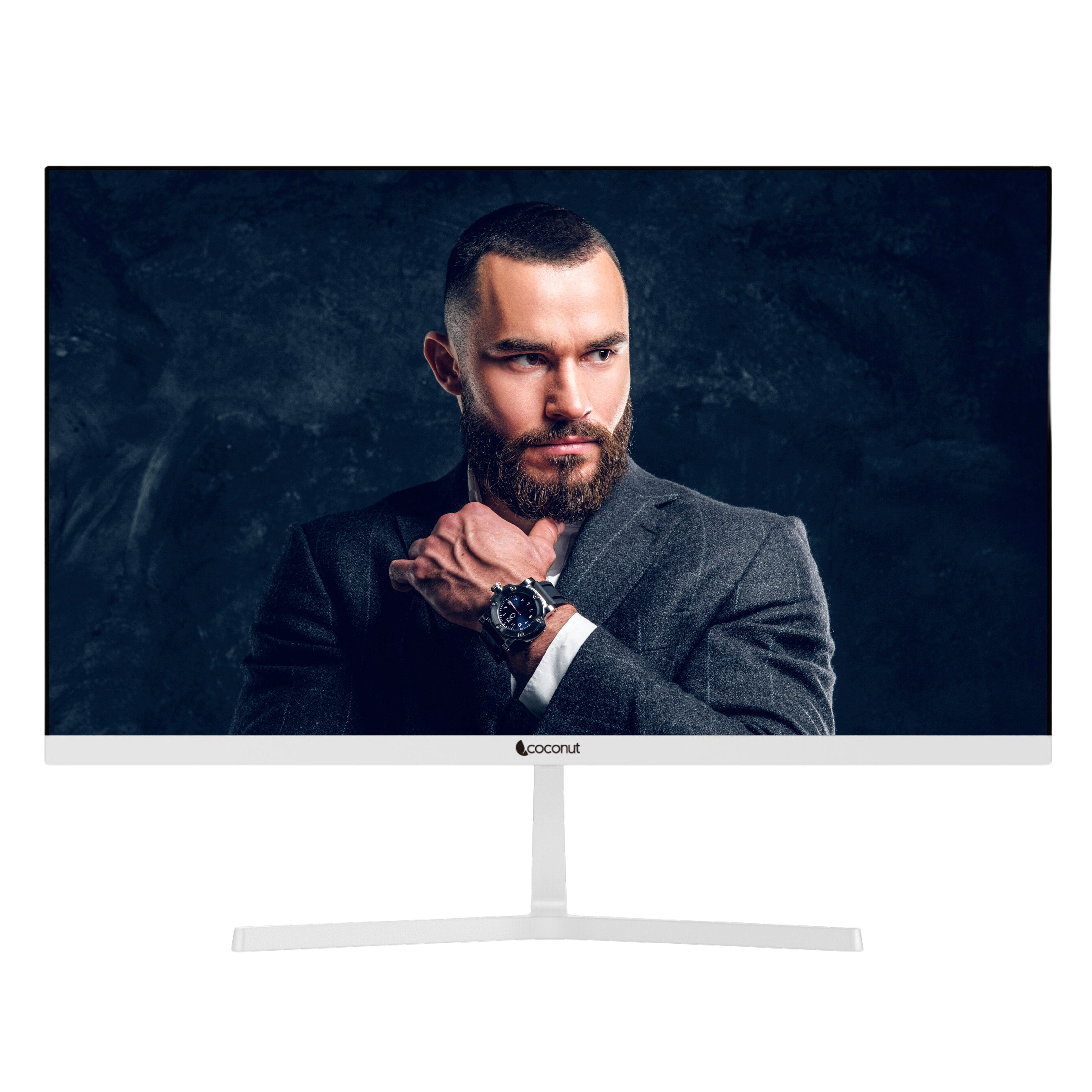 Coconut 27H 27 Inch LED Monitor IPS Panel In-Built-Speakers (white) 