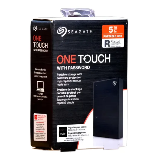 Seagate External USB Hard Disk One Touch 5TB 2.5 Inch (Black)