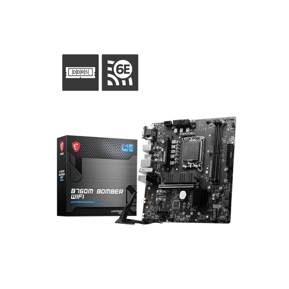 MSI B760M BOMBER WIFI DDR5 Motherboard 