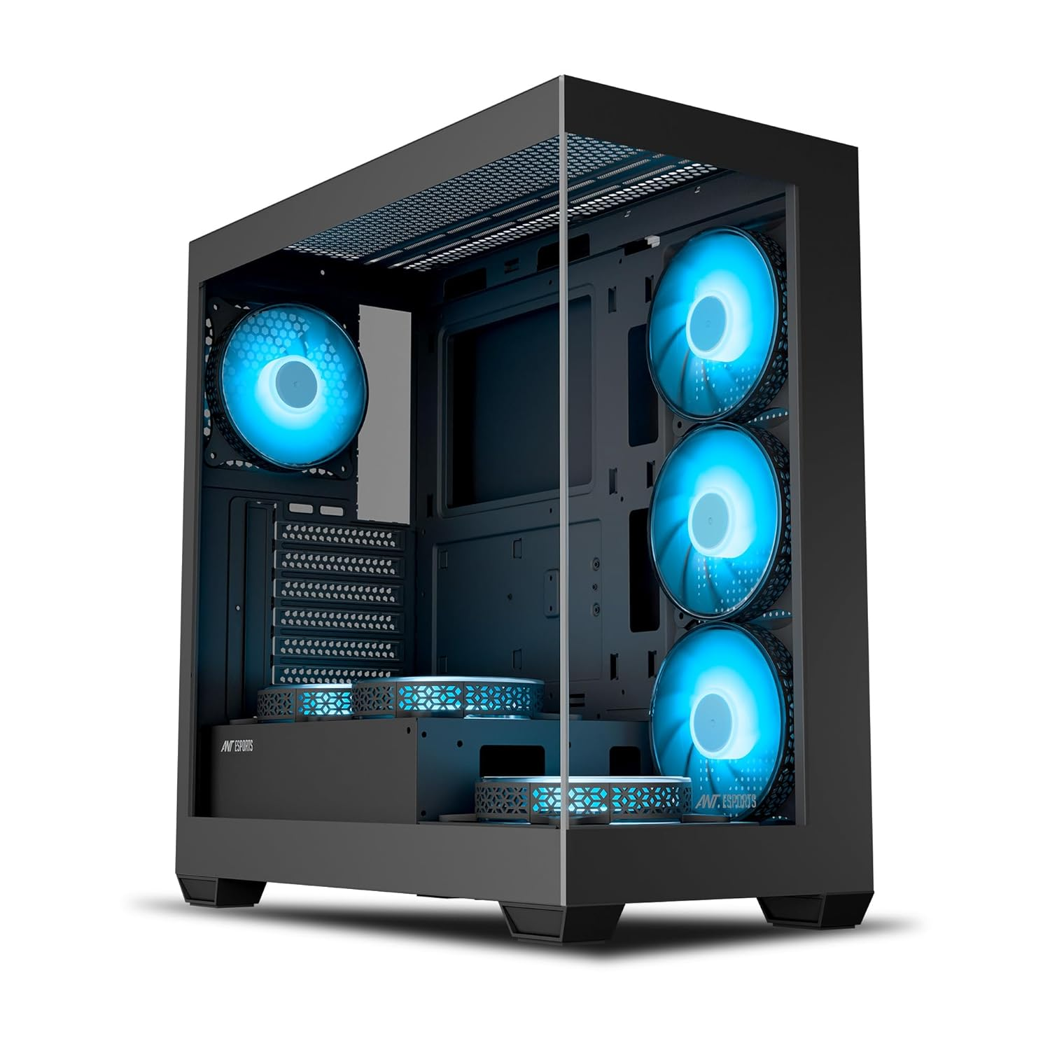 ANT ESPORTS Crystal X7 Gaming Cabinet (Black)