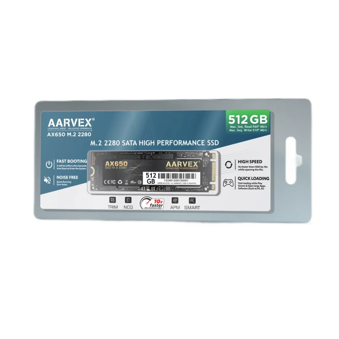 Aarvex Internal SSD AX650 512GB M.2