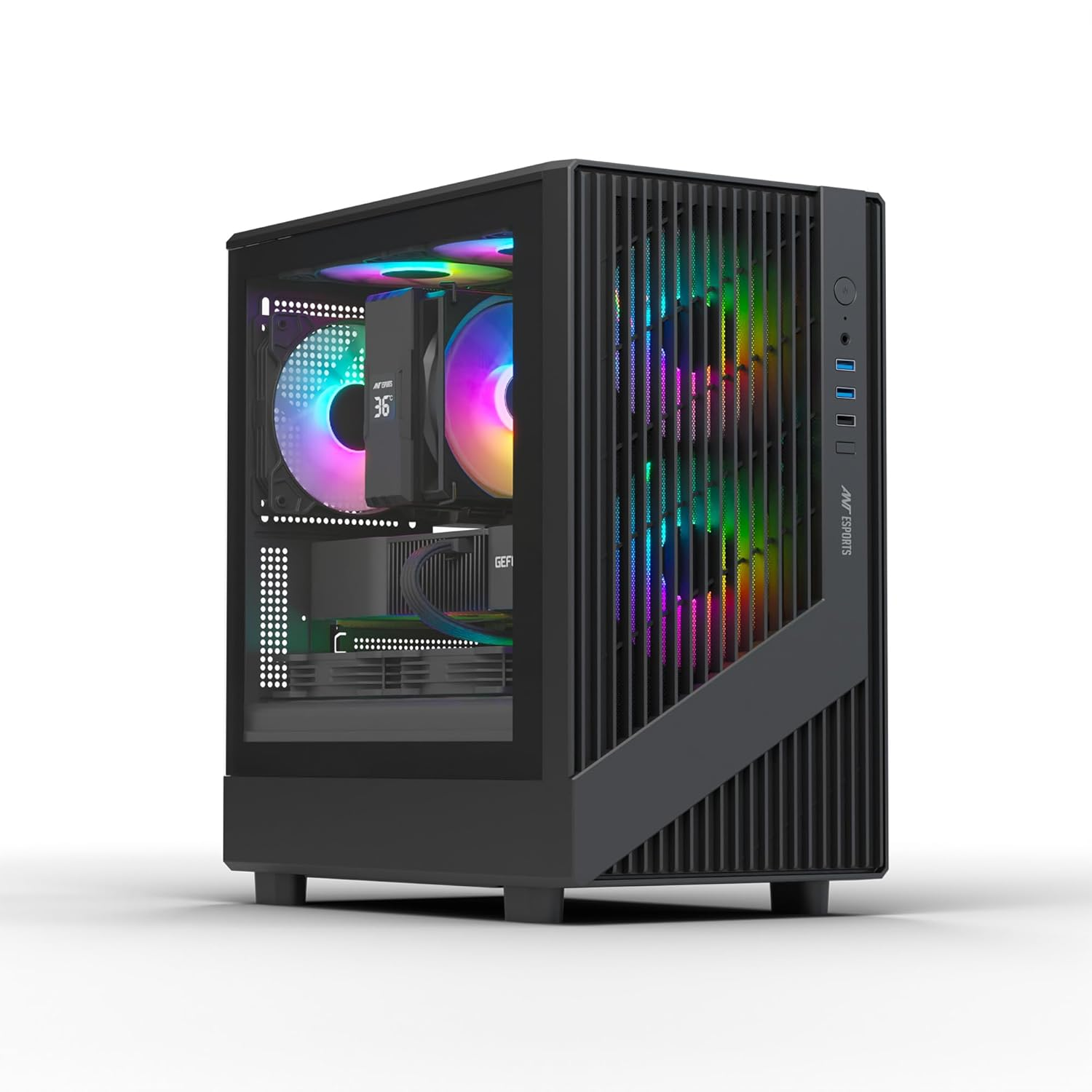 ANT ESPORTS 120 Air Mini Gaming Cabinet (Black)