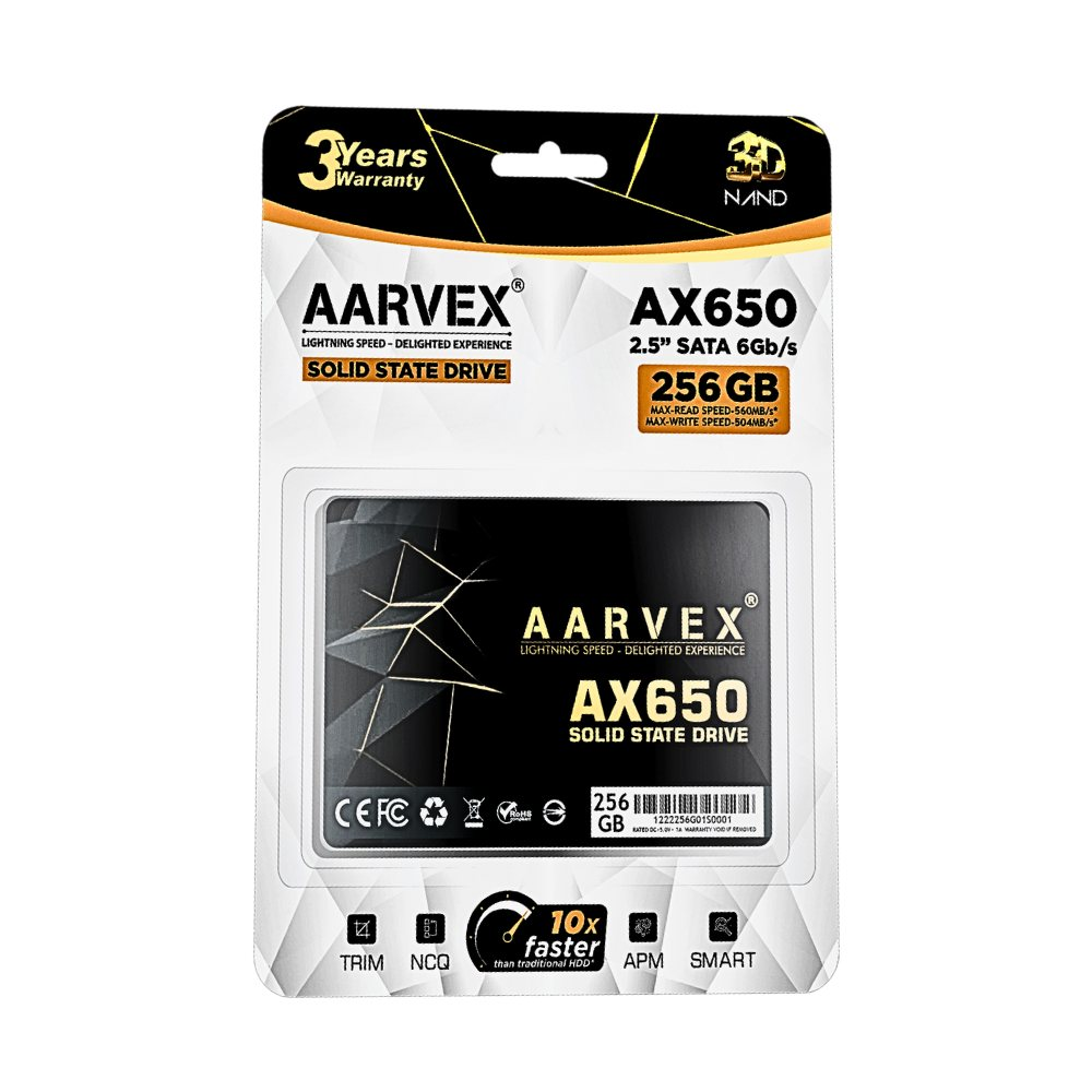 Aarvex Internal SSD 256GB SATA (AX650)