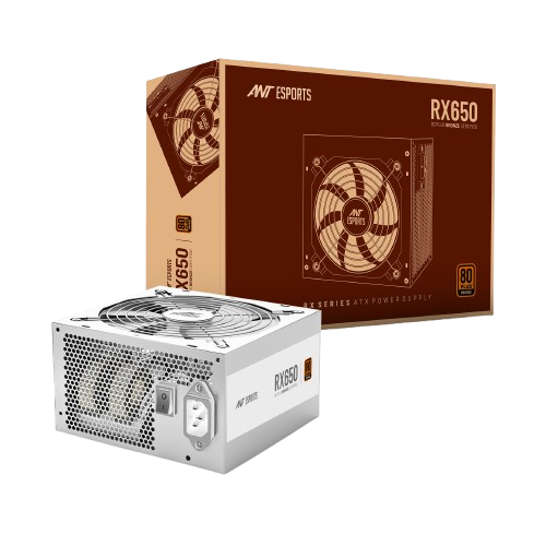 ANT ESPORTS RX650 80 Plus Bronze Power Supply (White)
