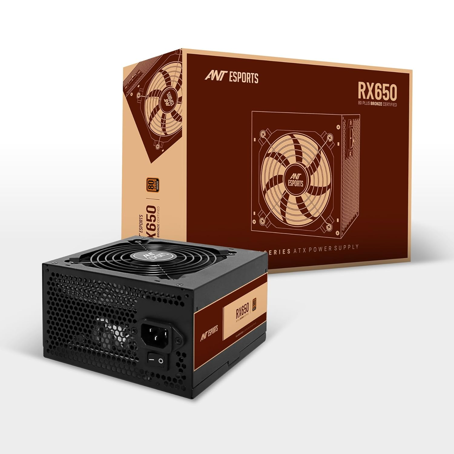 ANT ESPORTS RX650 80 PLUS BRONZE SERIES Power Supply 