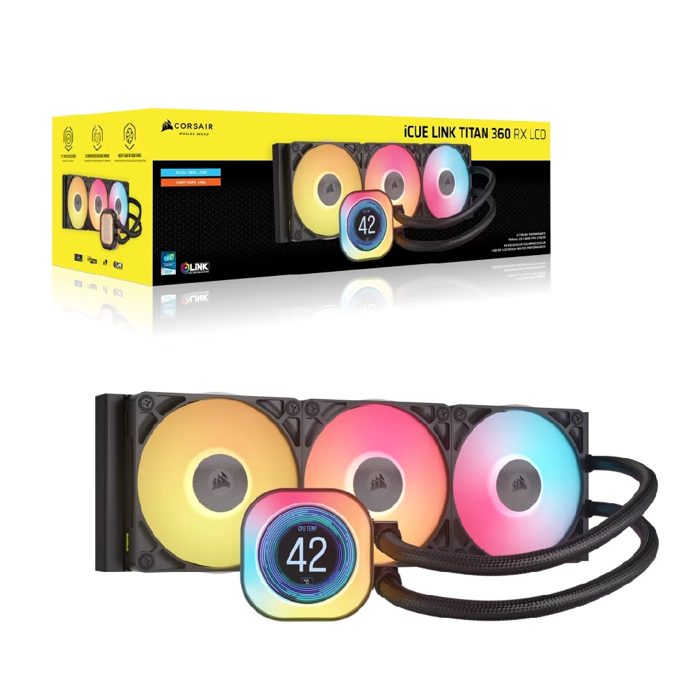 Corsair CPU Cooler Liquid iCUE LInk Titan 360 RX LCD