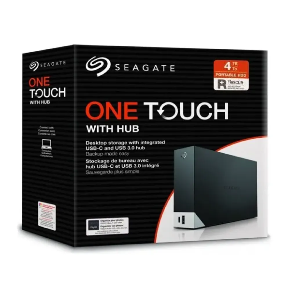 Seagate External Table Top Hard Disk One Touch Hub 4TB 3.5 Inch (With Adapter)
