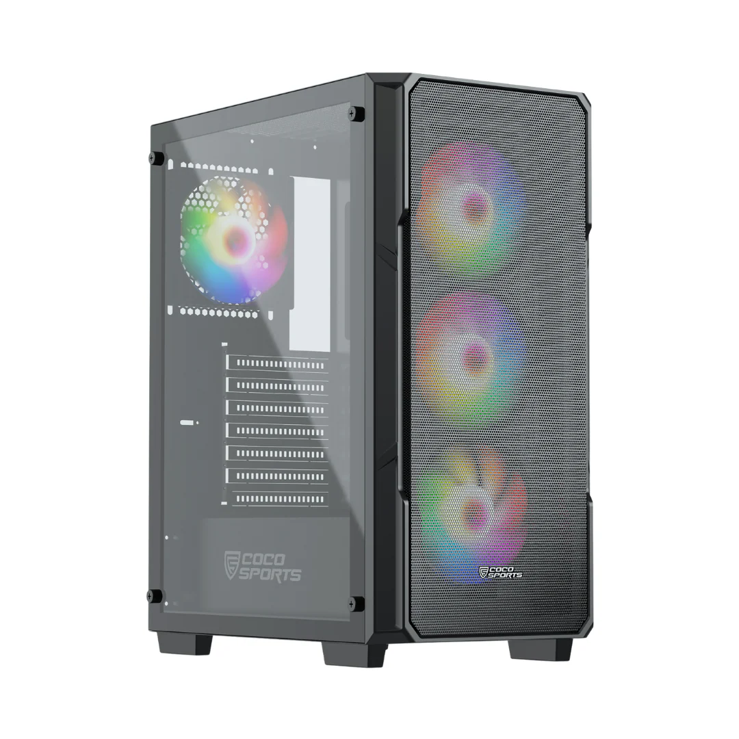 COCO SPORTS Core 100M Gaming  Cabinet (Black)