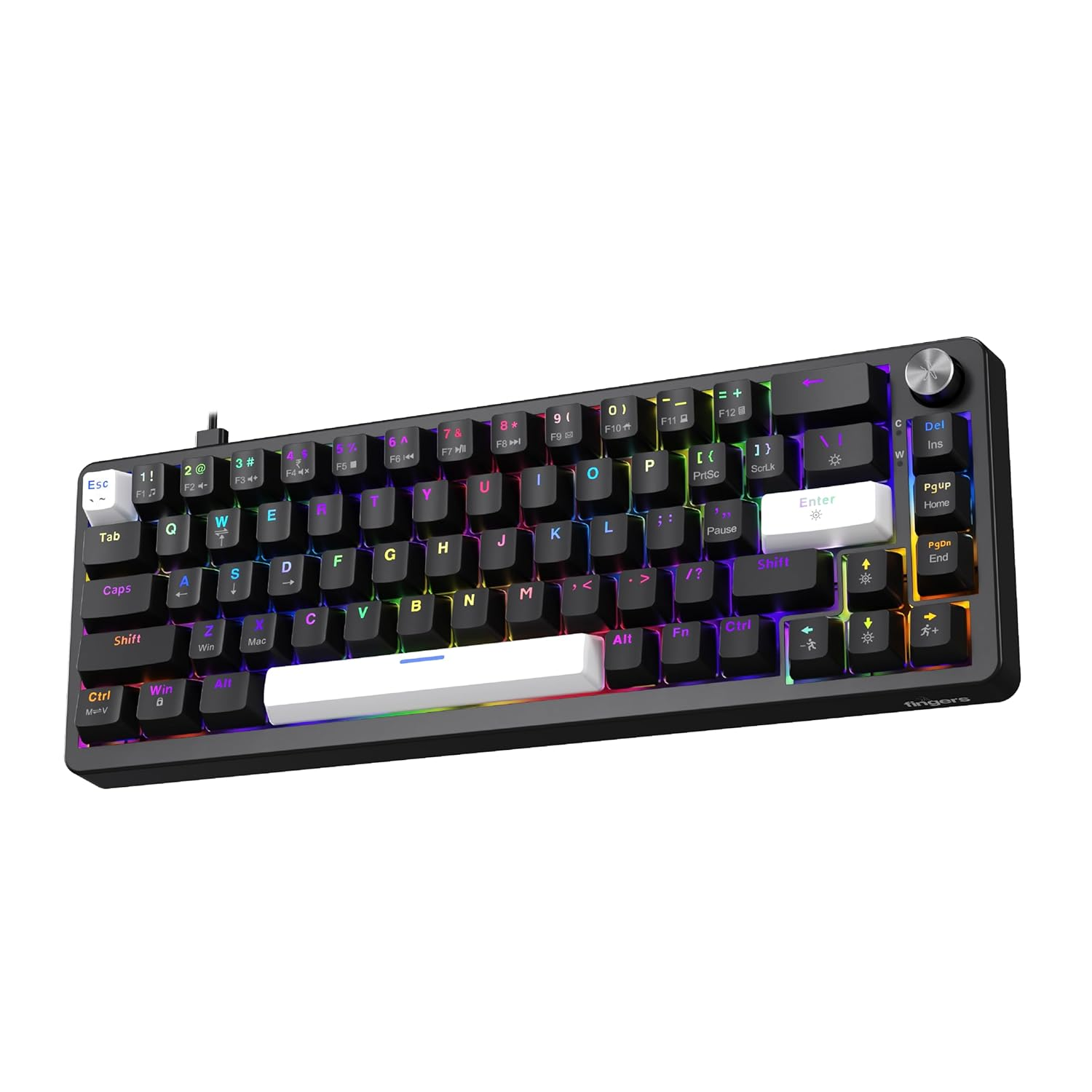 FINGERS Savage-MK2 Wired Mechanical Gaming Keyboard (black)