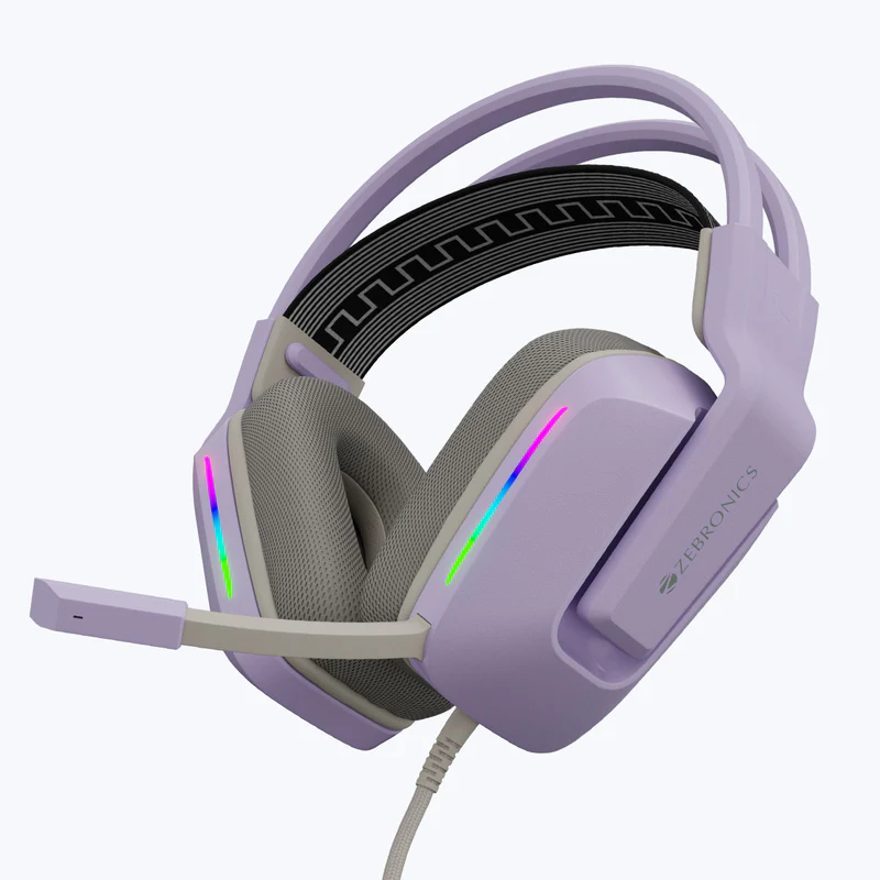 ZEBRONICS HAVOC with Dolby ATMOS Premium Gaming Headphone (PURPLE)