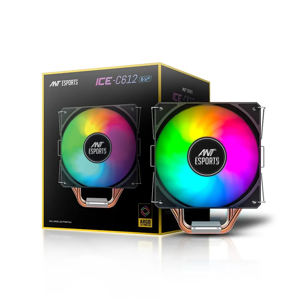 Ant Esports CPU Cooler Air ICE-C612 V2 ARGB