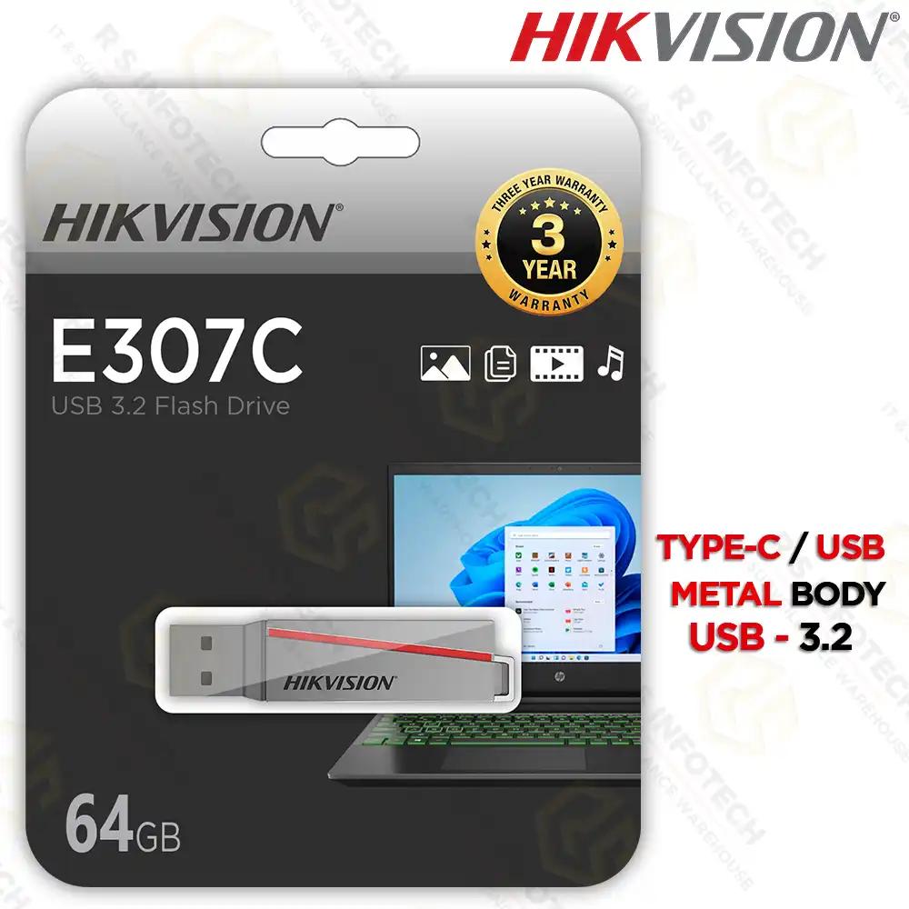 HIKVISION Pendrive E307C 64GB USB 3.2 