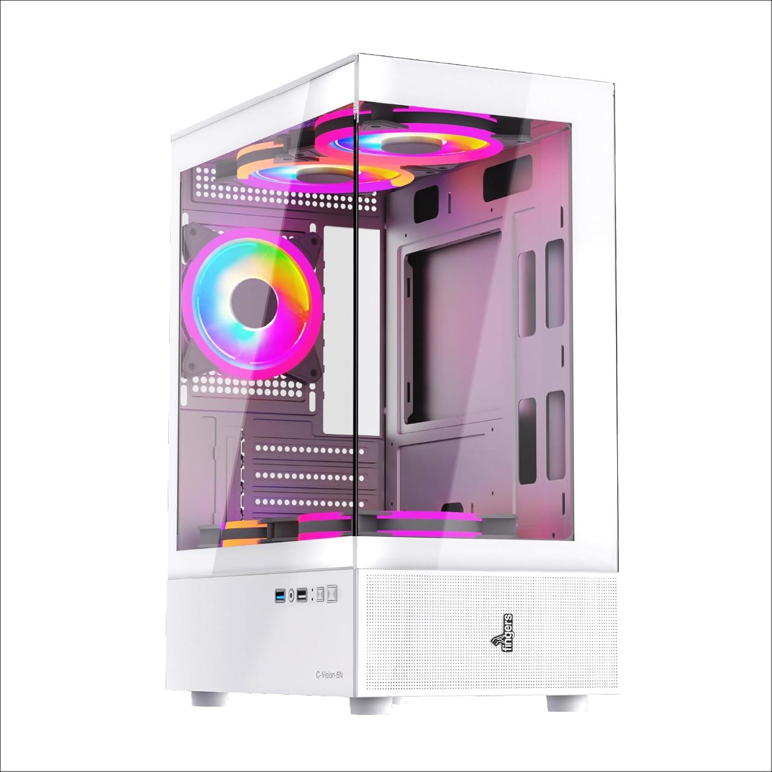 fingers C-Vision-5N Gaming Cabinet (White)