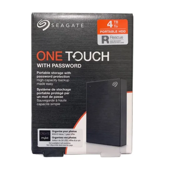 Seagate External USB Hard Disk One Touch 4TB 2.5 Inch (Black)