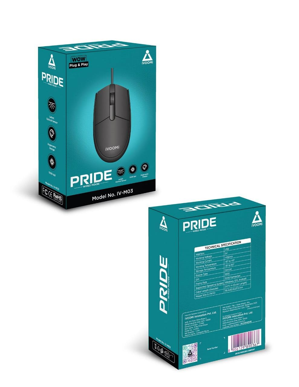 iVOOMi PRIDE IV-M03 Wired Mouse 