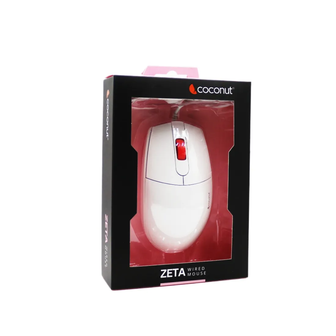 COCONUT ZETA Wired Mouse (White)