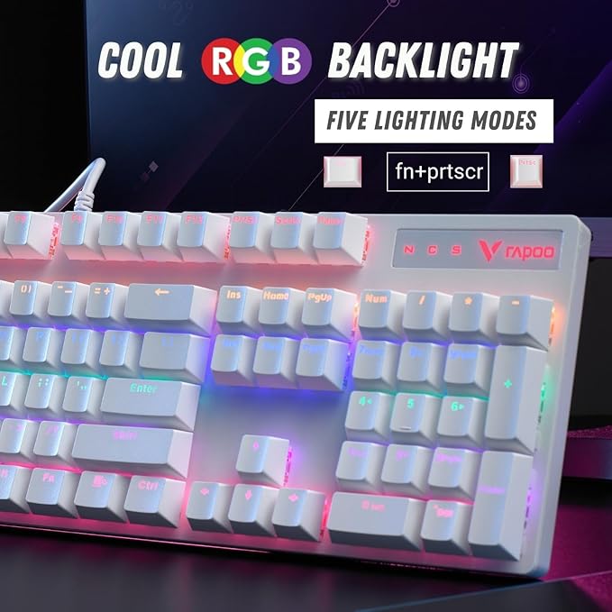 rapoo V500 Mechanical Keyboard Wired White 