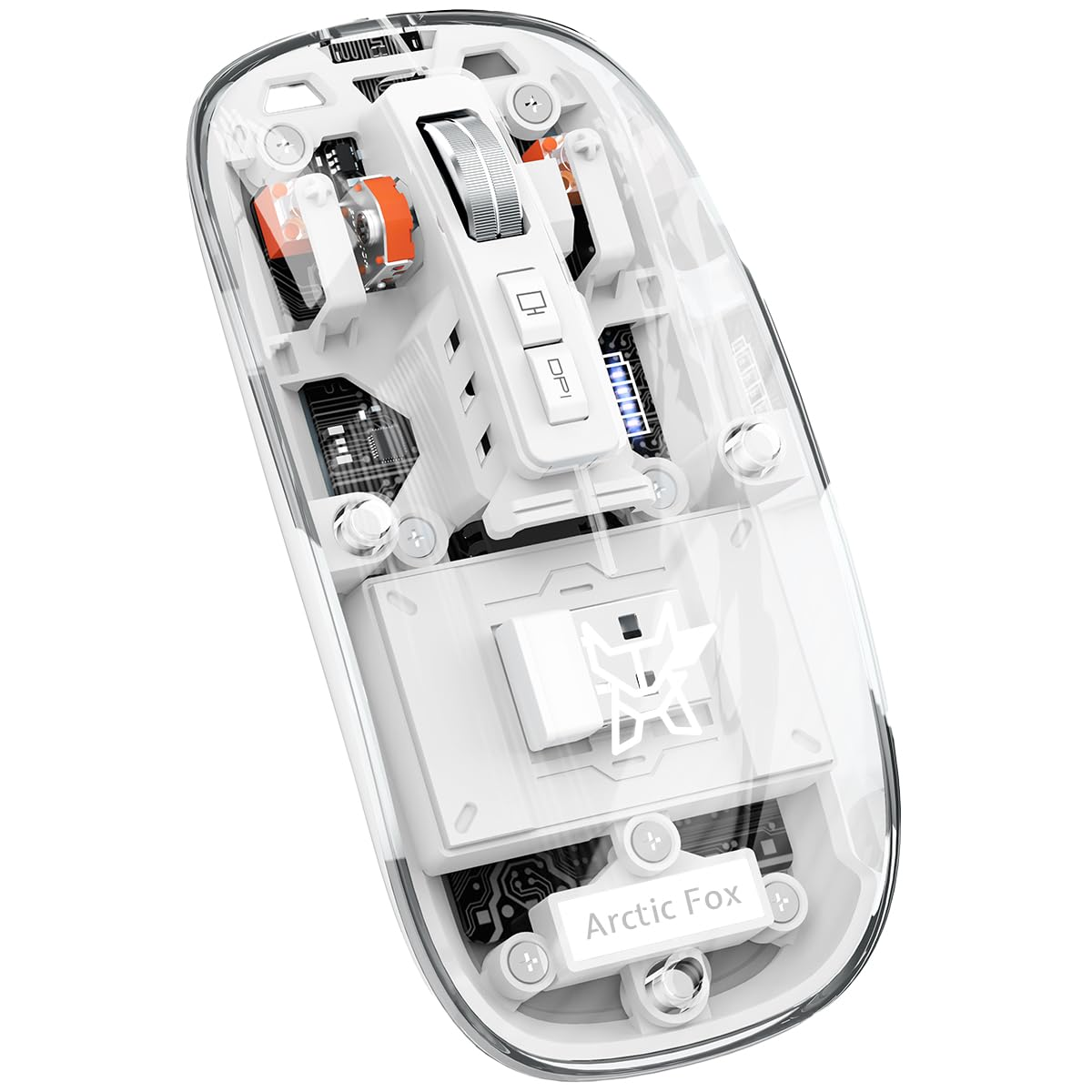 geonix CRYSTAL Dual Mode Wireless Mouse (White)