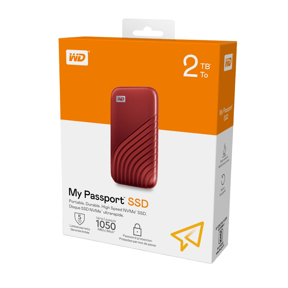 WD EXTERNAL SSD 2TB 2.5" MY PASSPORT RED