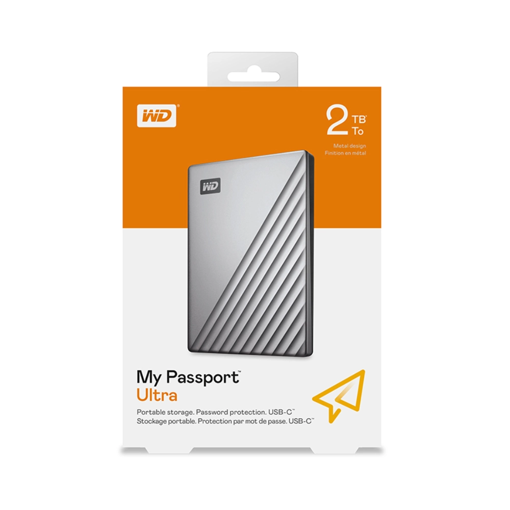 WD External Type-C Hard Disk My Passport Ultra 2TB Silver