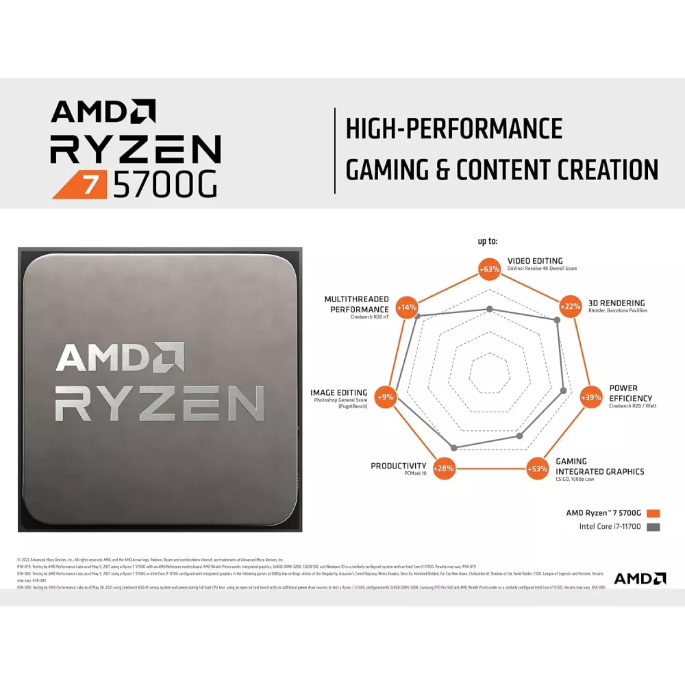 AMD Processor Ryzen 7 5700G 