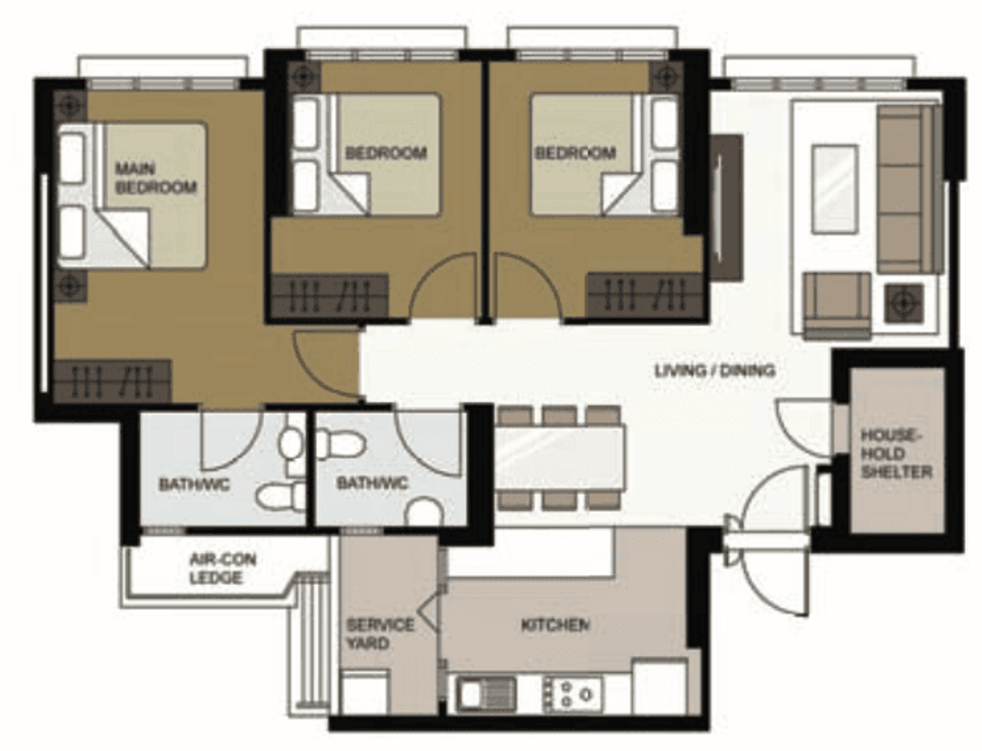 323B Sumang Walk floor plan