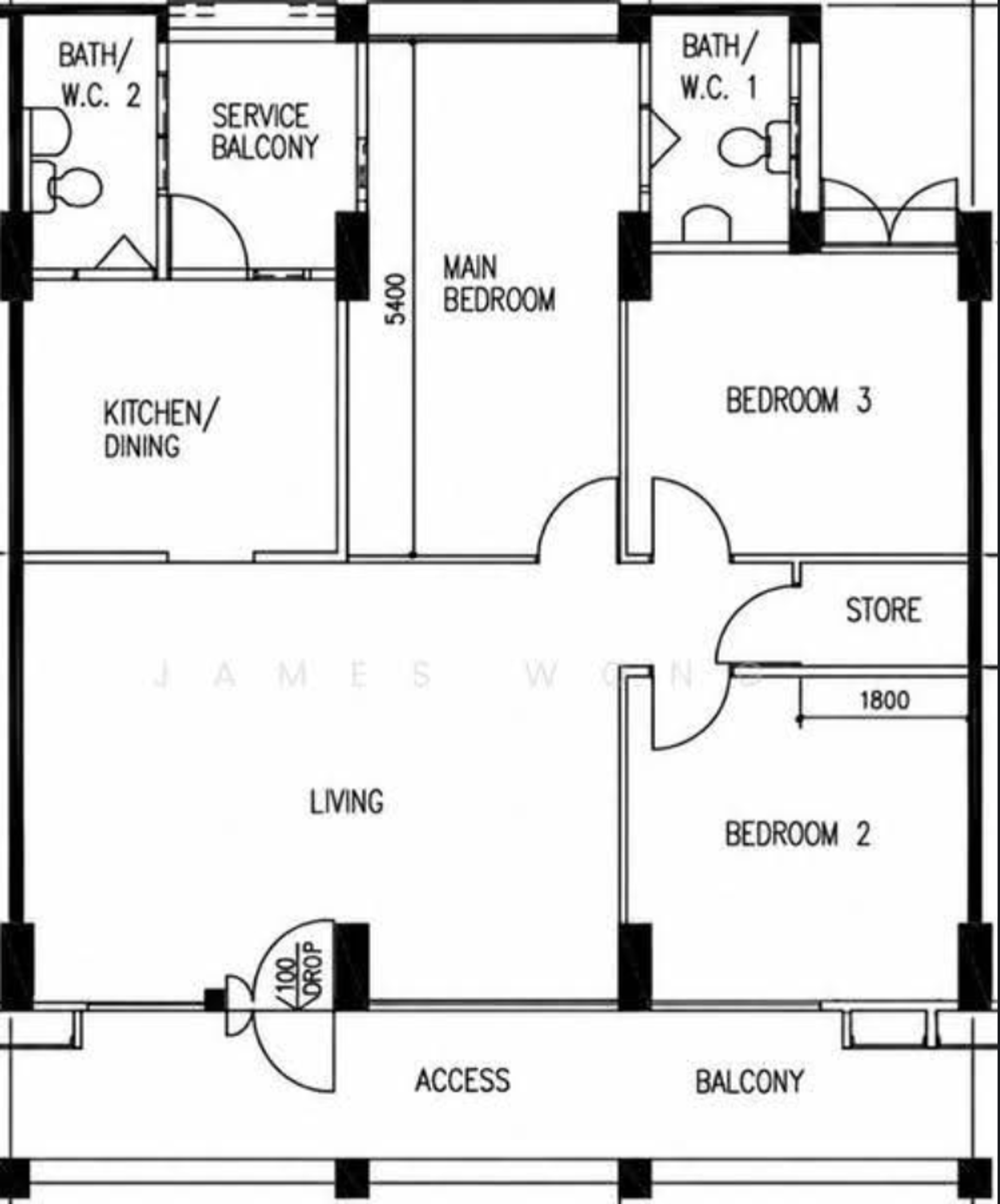 101sqm - 4 Room Model "A" 