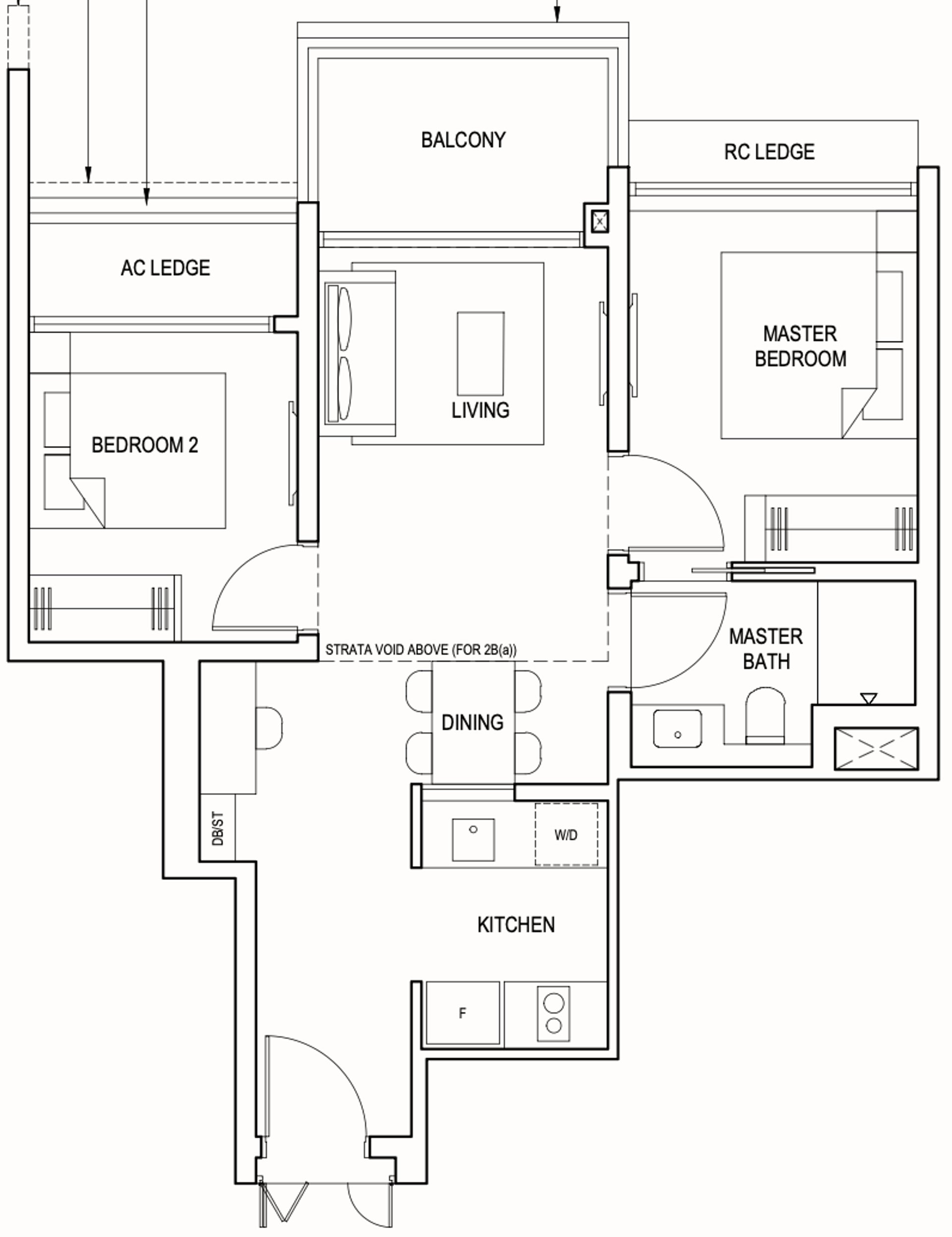 700sf - 2 Bedroom