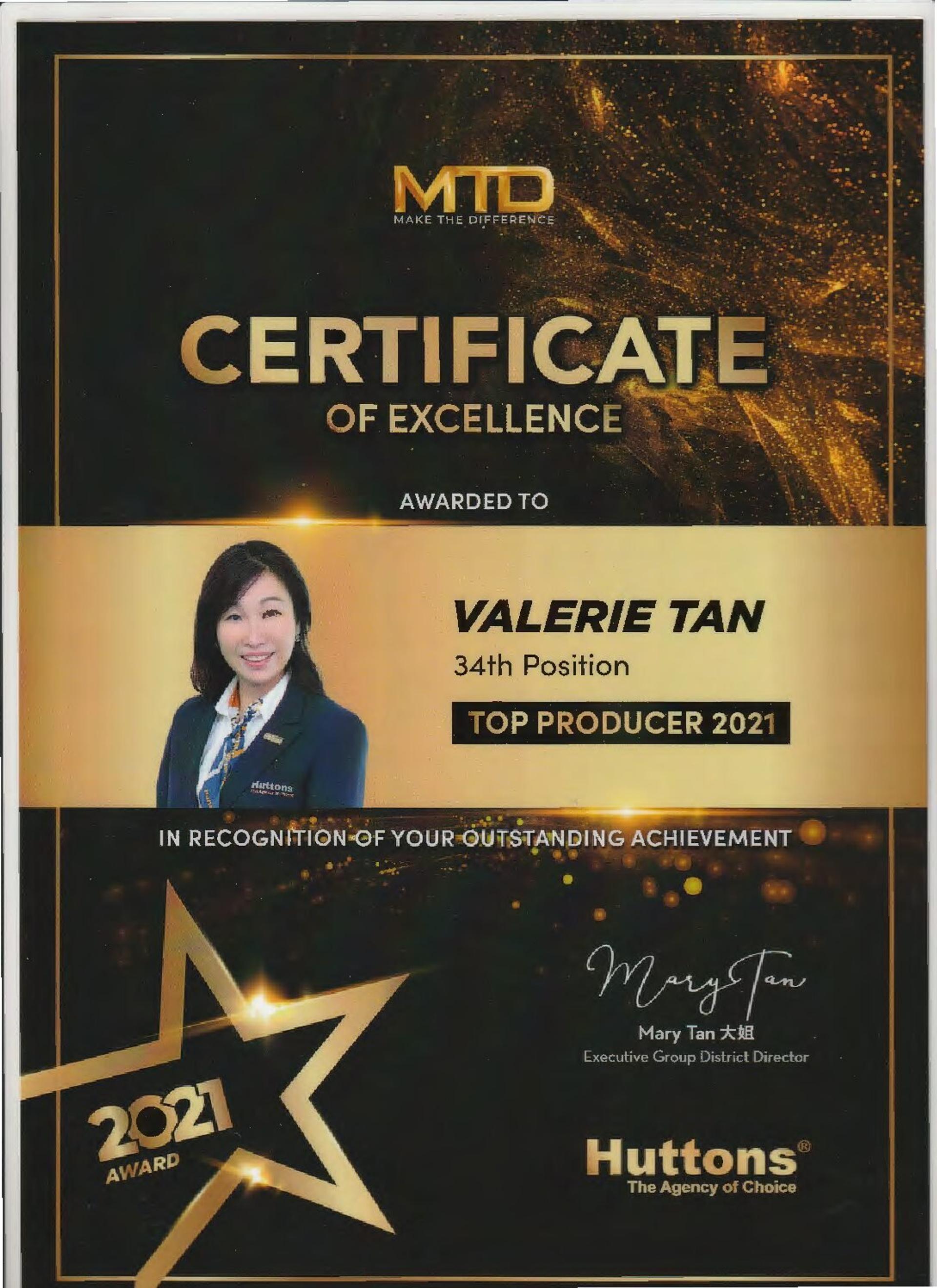 Valerie Tan: award