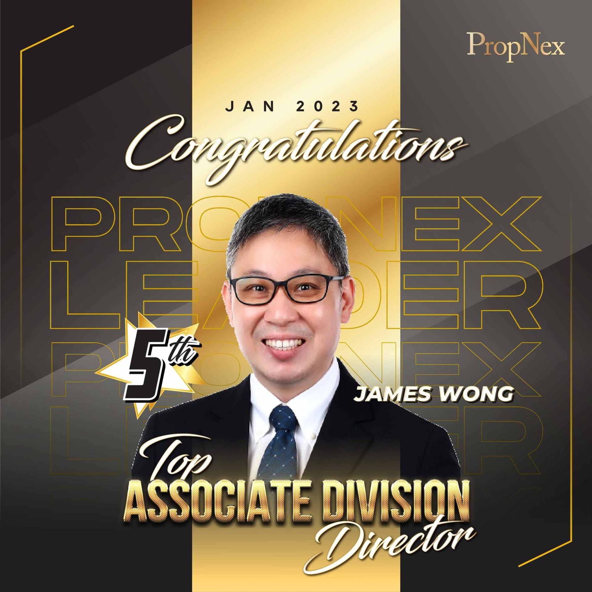 5th, Top Associate Division Director, PropNex, Jan 2023