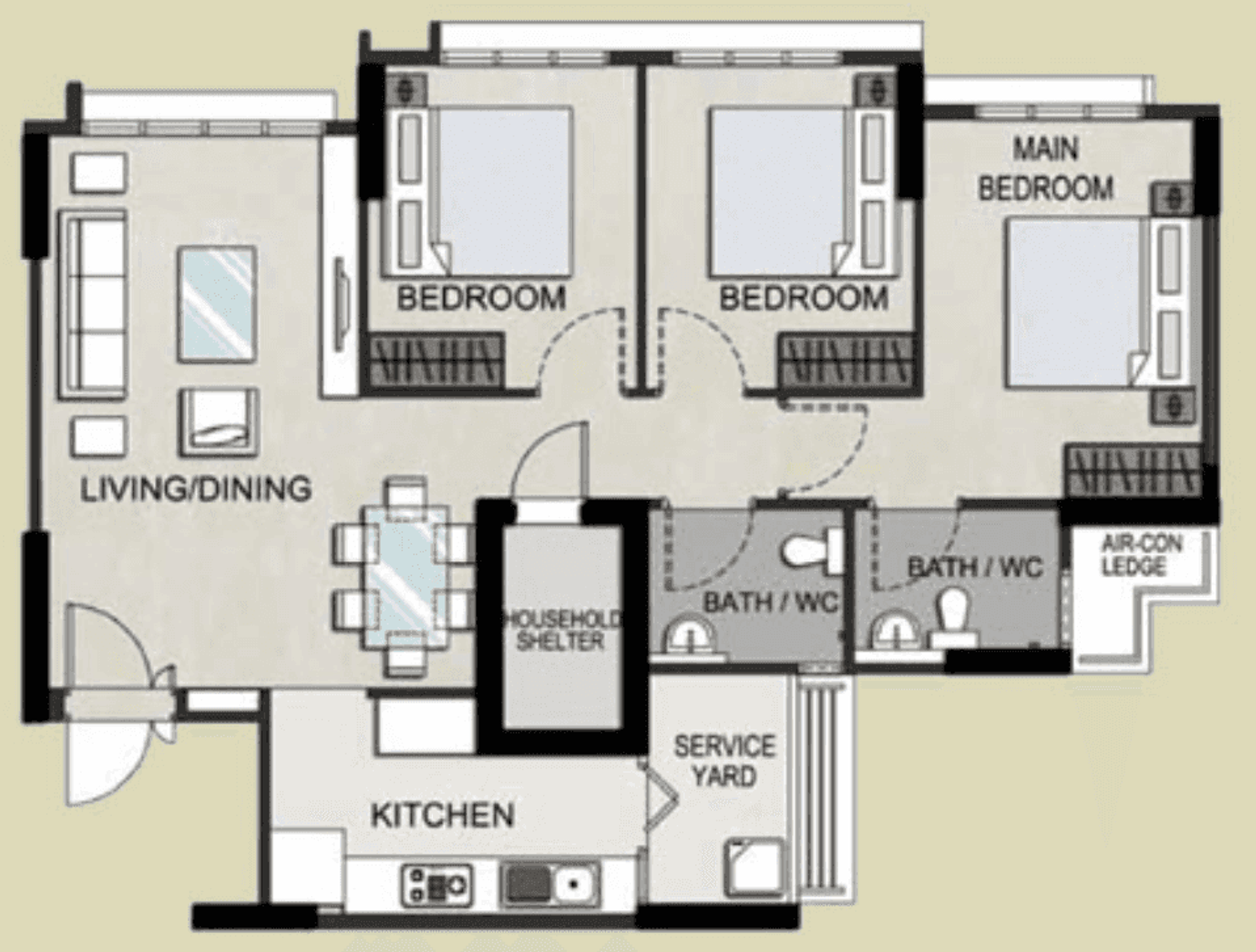 808B Choa Chu Kang Avenue 1 floor plan