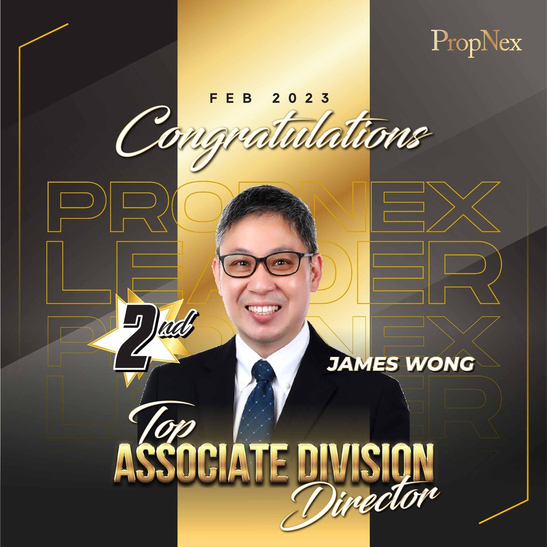 2nd, Top Associate Division Director, PropNex, Feb 2023