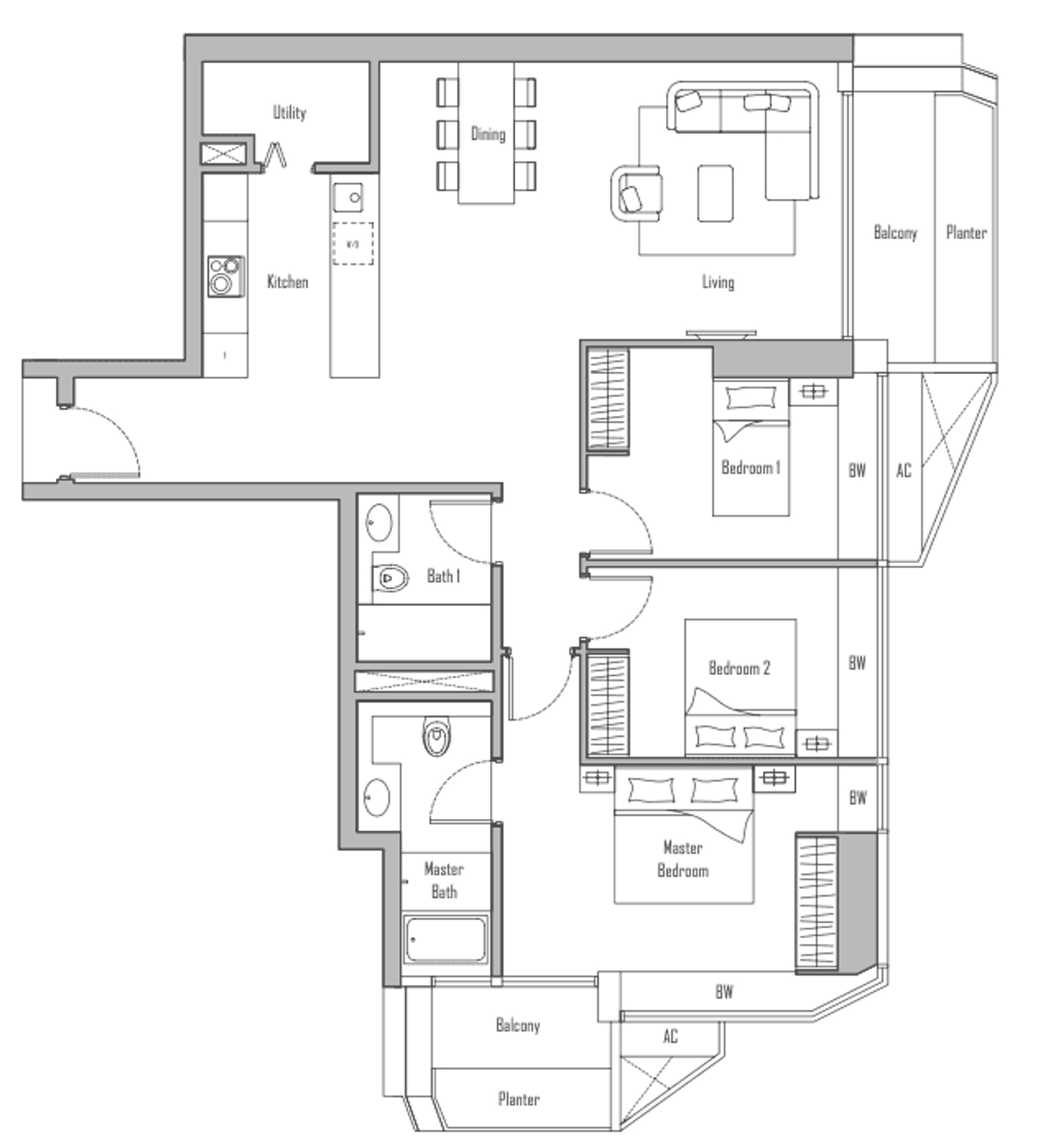 V On Shenton floor plan