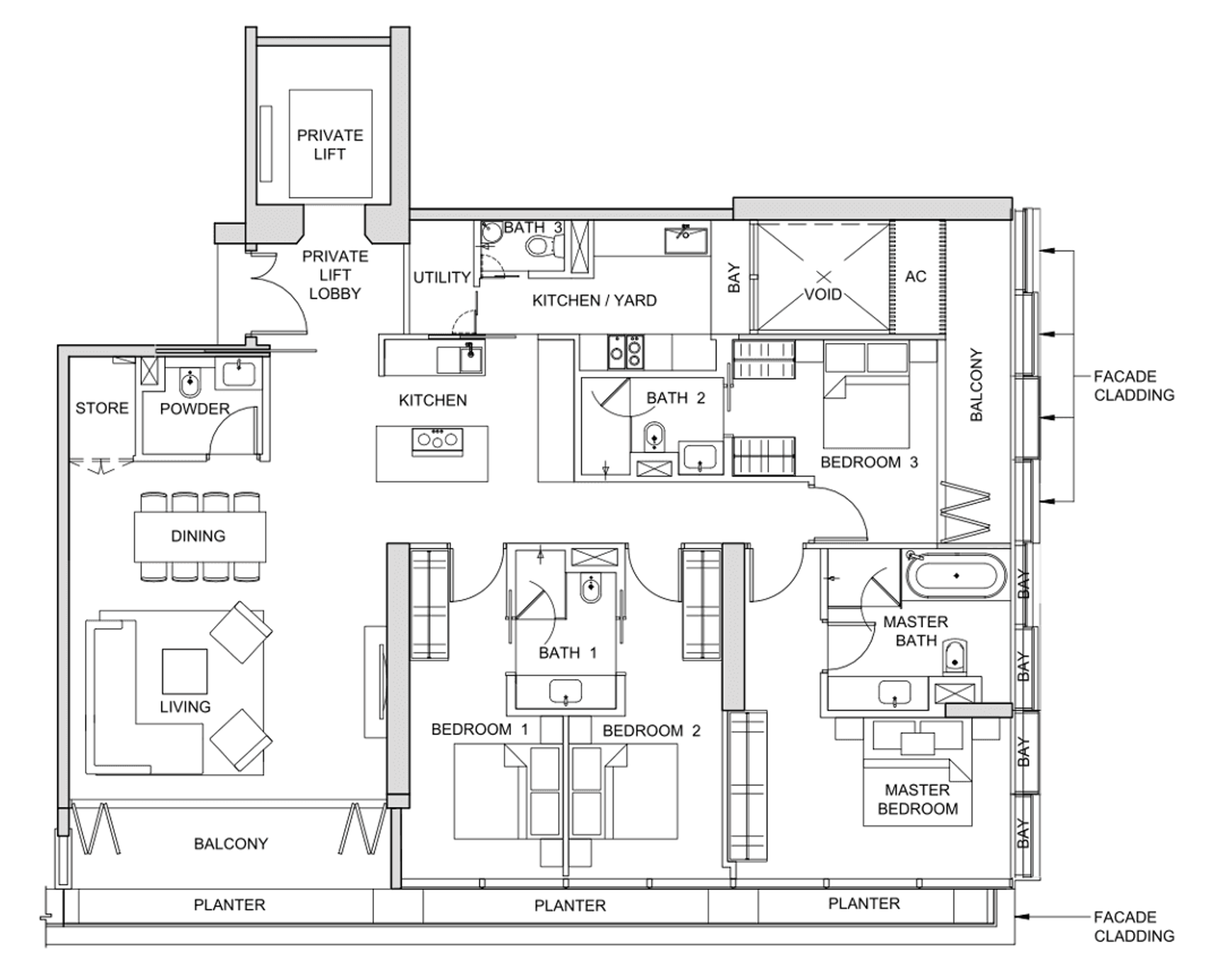 South Beach Residences floor plan
