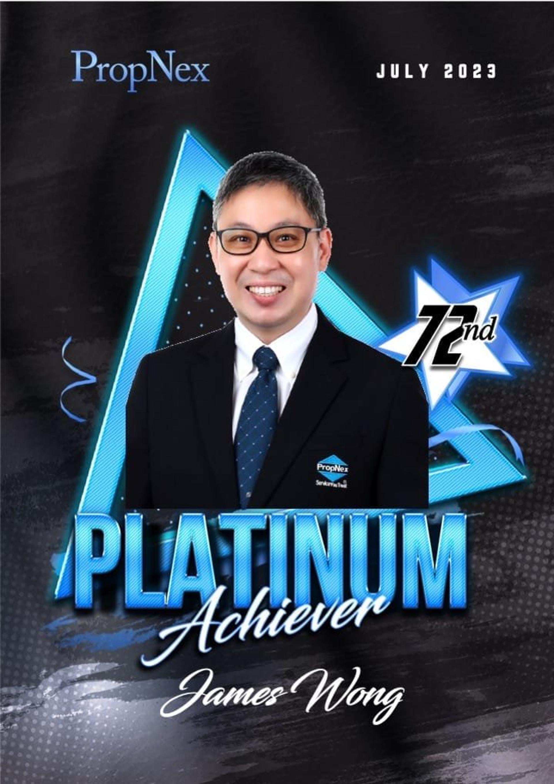 Platinum Achiever (72nd), PropNex, Jul 2023