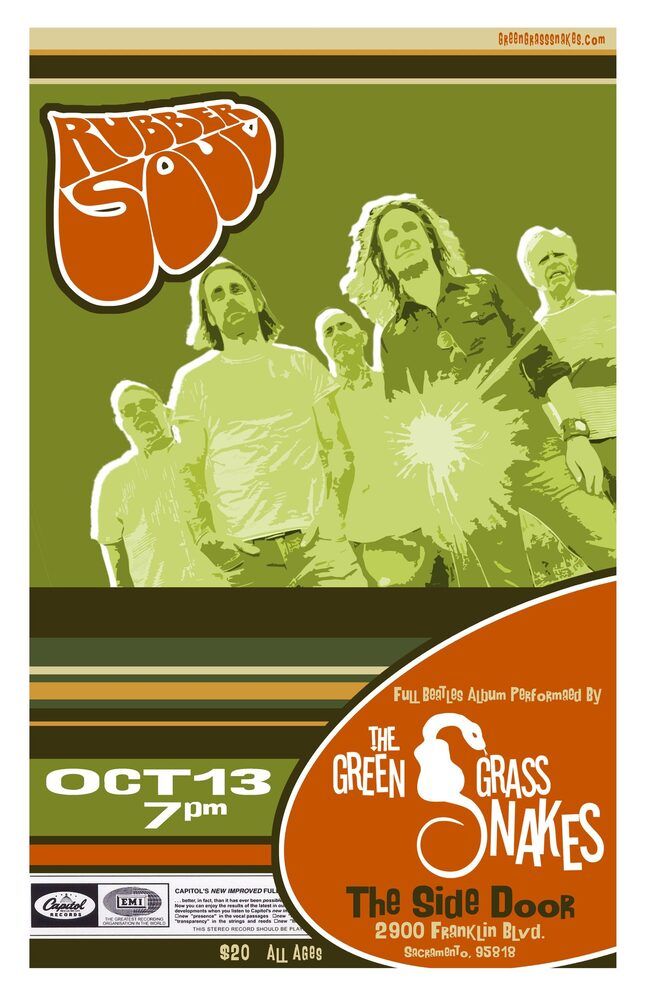 Green Grass Snakes — Rubber Soul poster