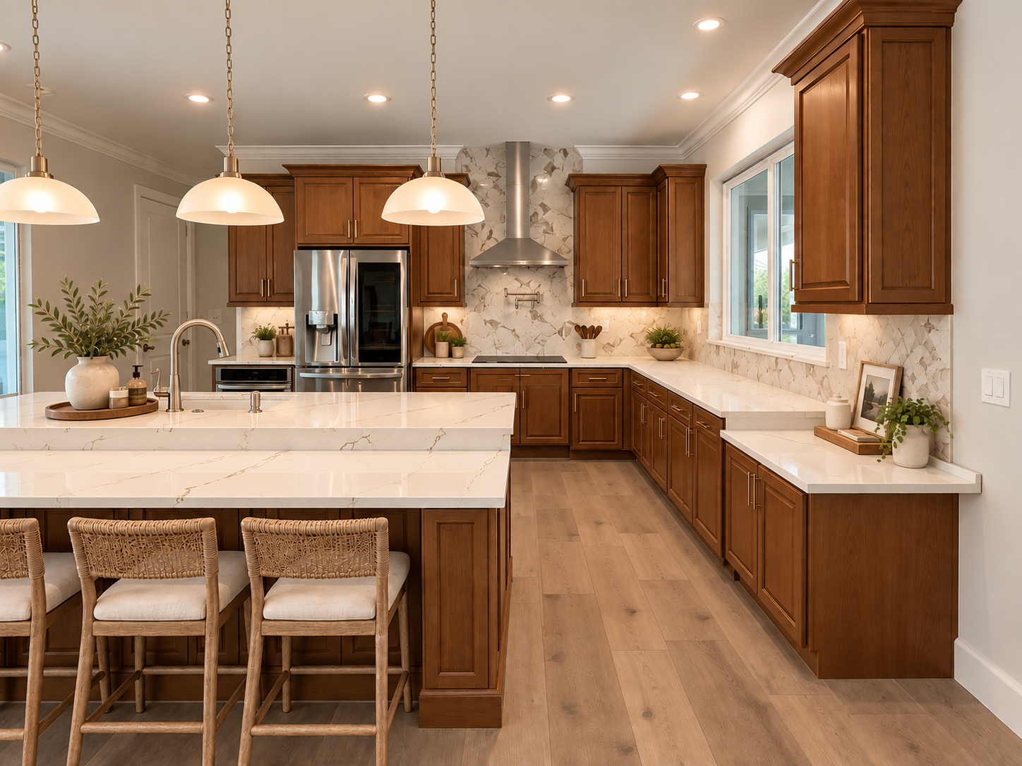 decorated kitchen with an accessible countertop