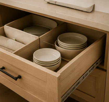 image of an accessible kitchen drawer