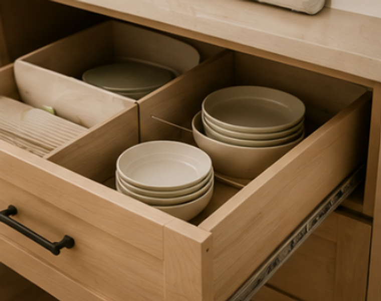 image of an accessible kitchen drawer