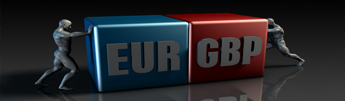 A graphic of the Euro/GBP current pairings being pushed together by people.