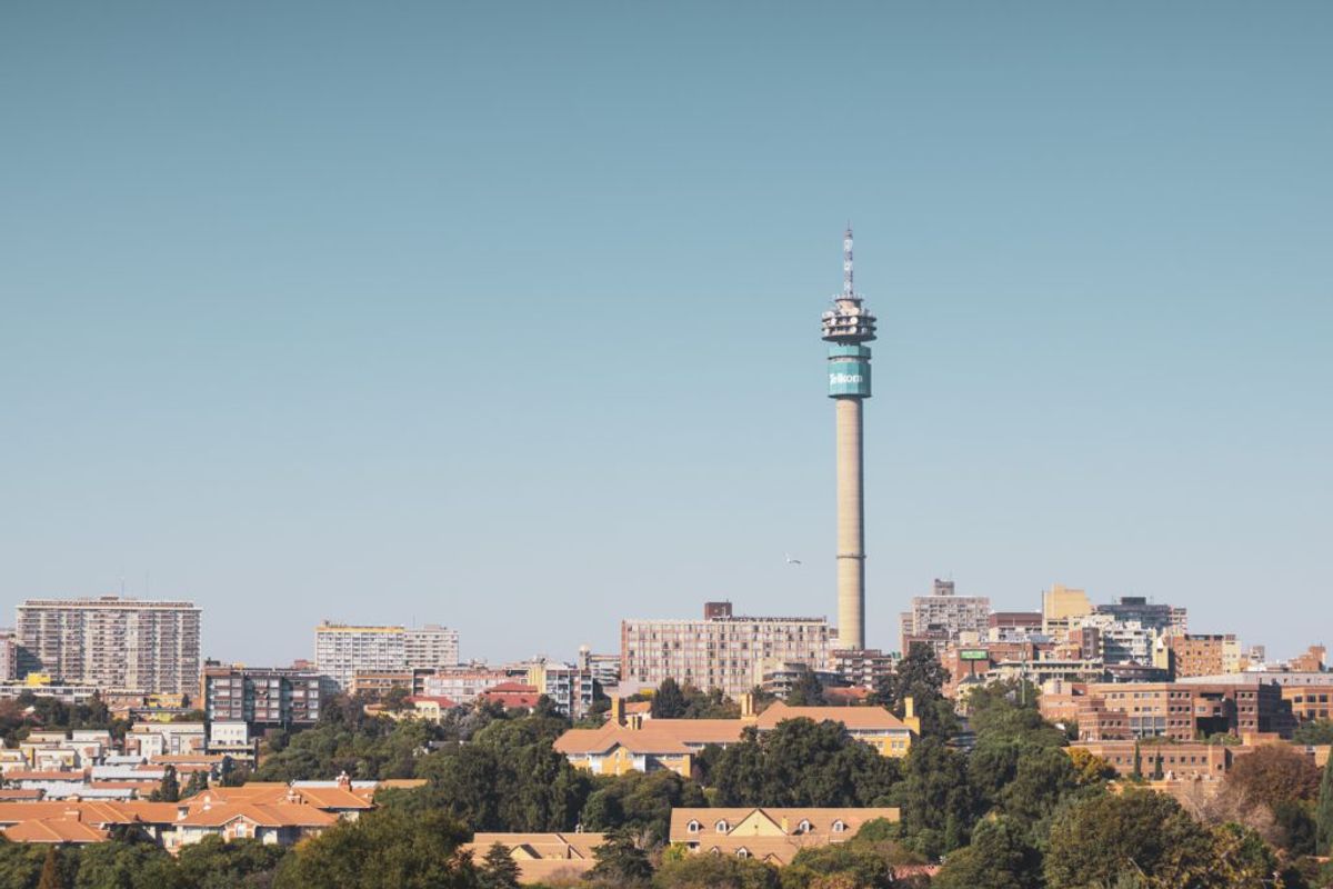 Photo of the Johannesburg skyline in South Africa
