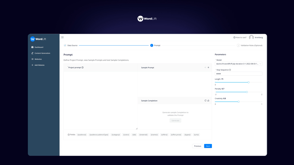 WordLift Webapp
