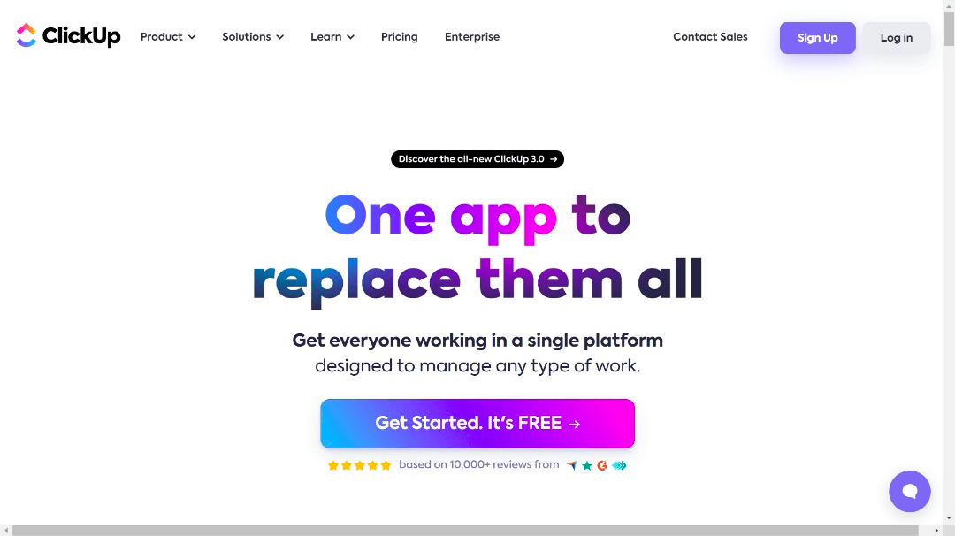 Clickup Webpage