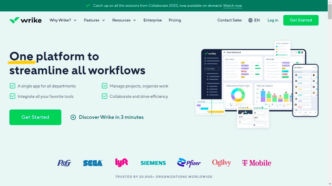 Wrike Webpage